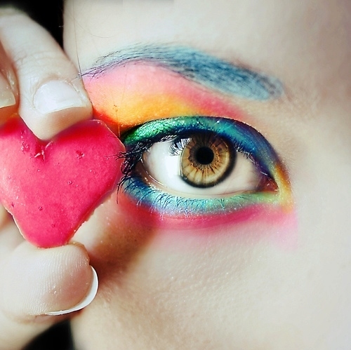colour, eye and heart
