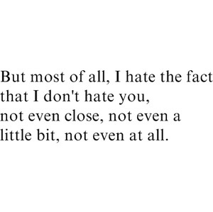 fact,  hate and  i love you