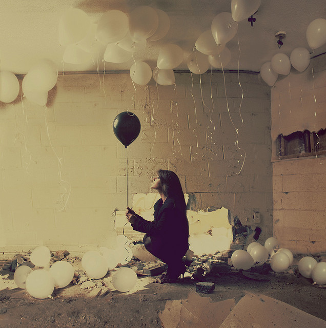 alone, balloon and balloons