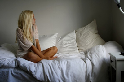 alone,  bed and  blonde