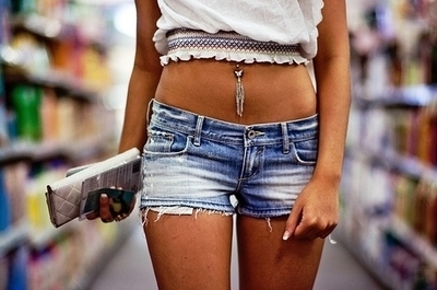 belly button,  cute and  denim