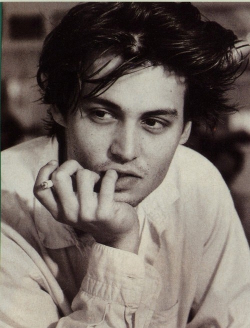 black and white, handsome and johnny depp