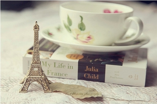 book, cup of tea, france, girlish, julia child, my life in france