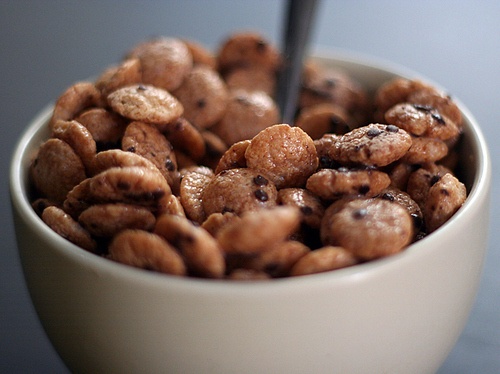 bowl, cereal and cookie crisp