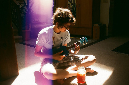 boy, cute, glasses, light, morning, sunshine