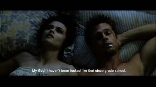 brad pitt,  cigarette and  fight club