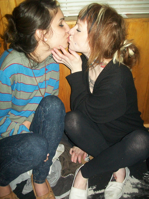 cute, girls and girls kissing