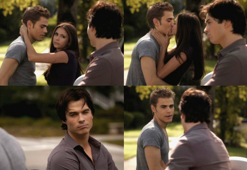 damon salvatore, elena gilbert, ian somerhalder, love sucks, nina dobrev, paul wesley