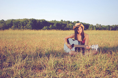 acoustic,  field and  girl