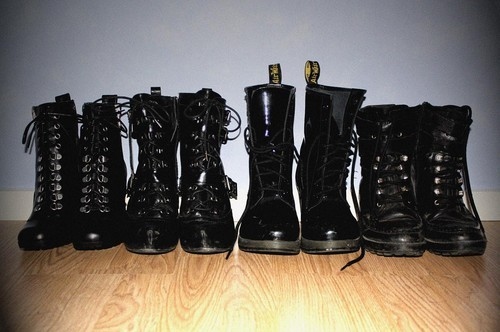 black, boots, cadarco, combat boots, coturno, goth