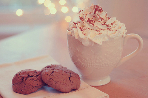 coffee, cookie and cute