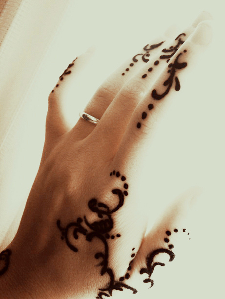desired, hand and henna