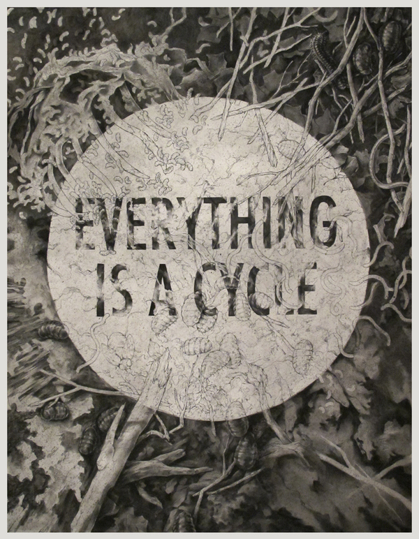 a cycle, amazing and black and white