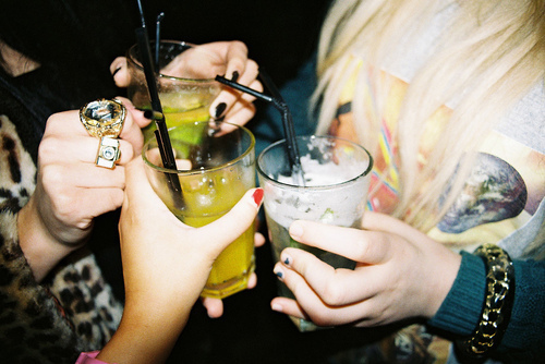 alcohol, blonde and bracelet