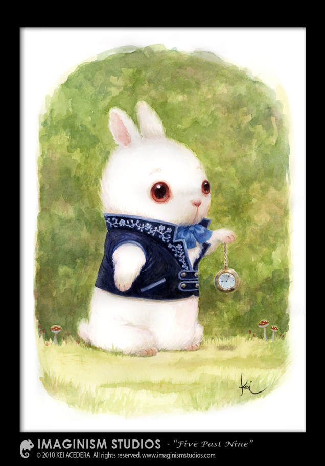 alice in wonderland, art and bunny