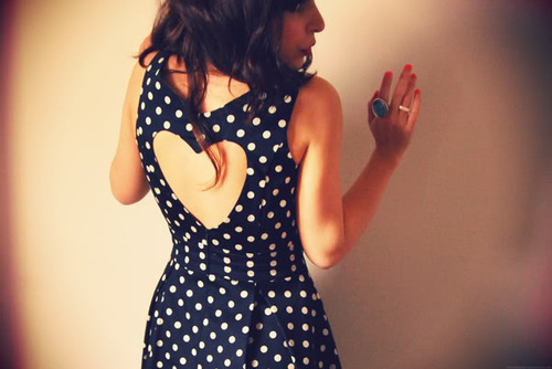 back, brunette, dress, girl, heart, helloitsvalentine