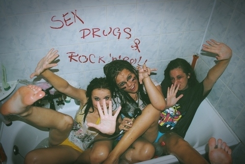 bath,  drugs and  drunk