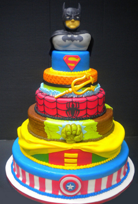 batman, cake and hulk