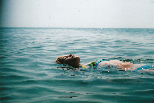 beach, blue and floating