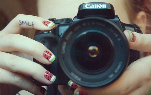 camera,  canon and  nails