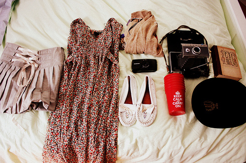 camera, clothes and dress