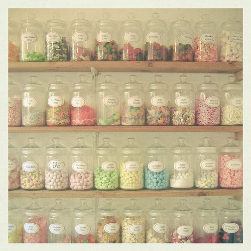 candies, candy and jar
