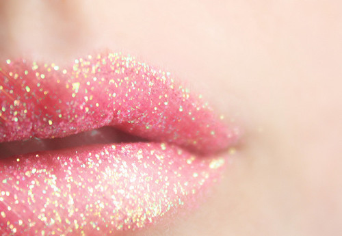 girl, glitter and lip