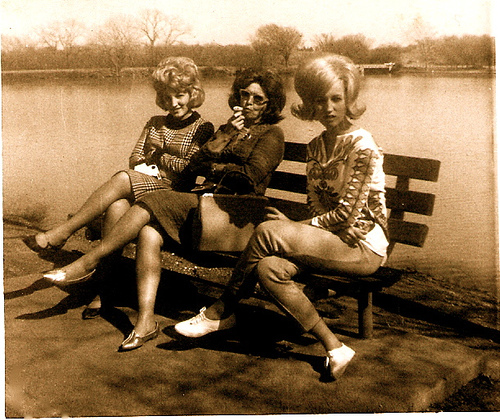 1960s, 60s and bench