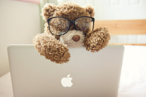 apple, cute and glasses