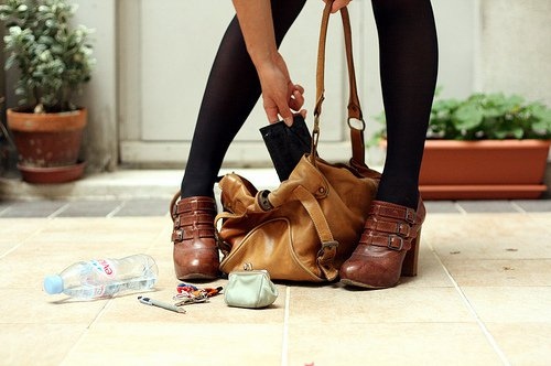 bag, boots and brown