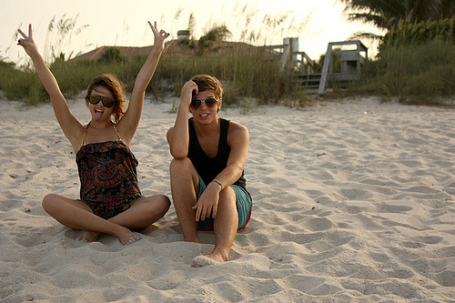 beach, couple and cute