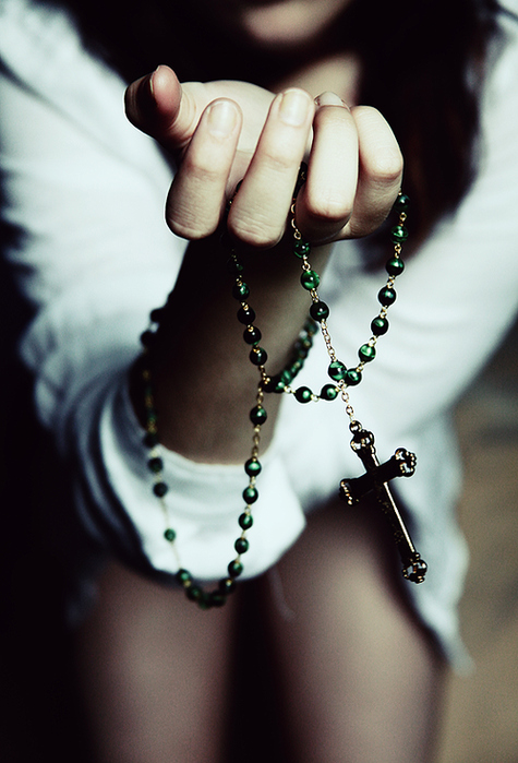 beads, cross and pray