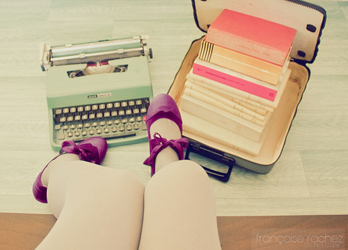 beautifu, book and briefcase