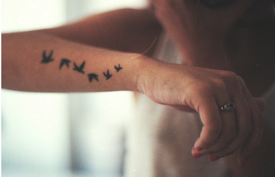 tattoos for girls tumblr on birds, black birds, girl, ring, tattoo - inspiring picture on Favim ...