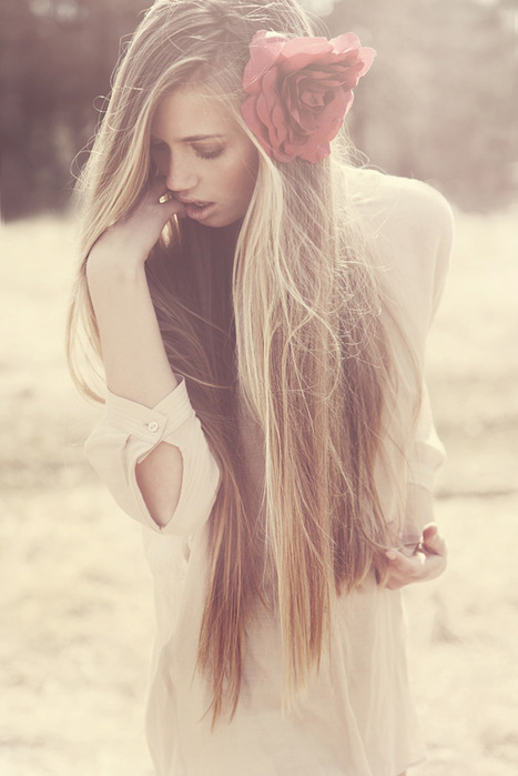 blonde, girl and hair