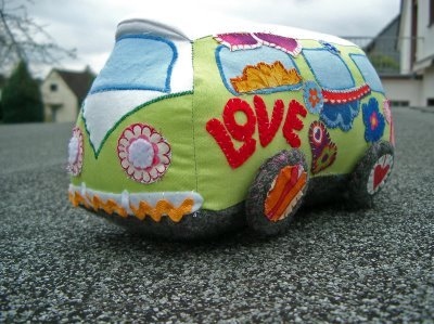 bus, hippie and hippie girl