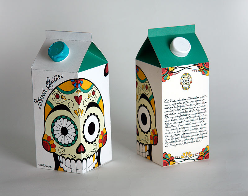 cartons, design and dia de los muertos