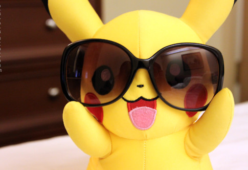 cute, funny, glasses, pickachu, pika, pikachu