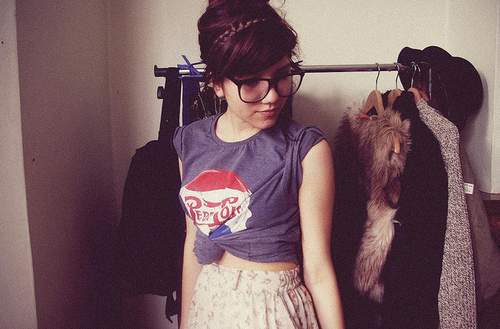 fashion, girl, nerd glasses, photography, pretty, shirt