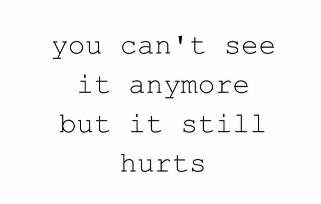 hurt, pain and scars