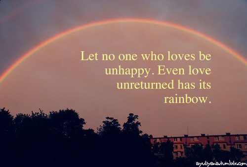 love, rainbow and sad