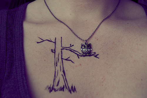 owl, owl necklace and owl tattoo