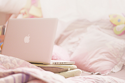 apple, bed and girly