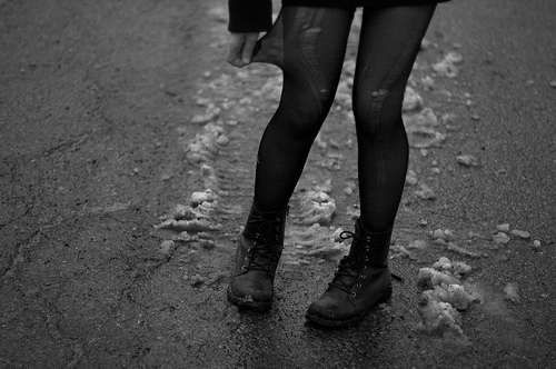 black, boots and dark