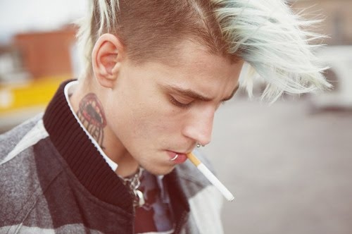 boy, cigarette and hair