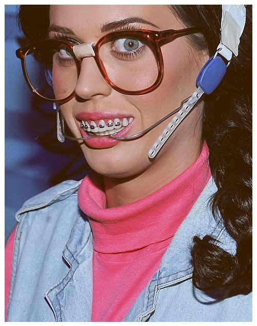 braces, cakeface and glasses