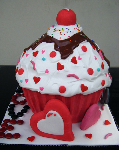 cake, cherry and cupcake
