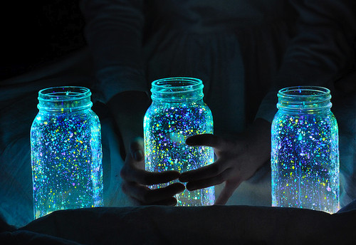 girl, glow and jar