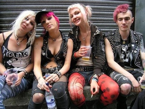 girls, mohican and punk