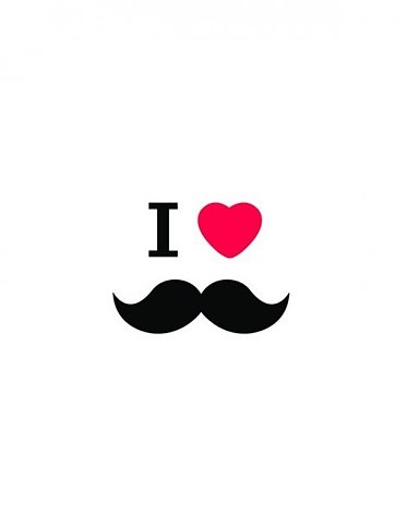 i love, love and mostache